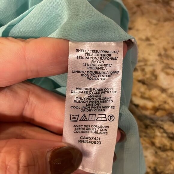 Loft Tiered Swing Dress- Seafoam - Picture 10 of 10